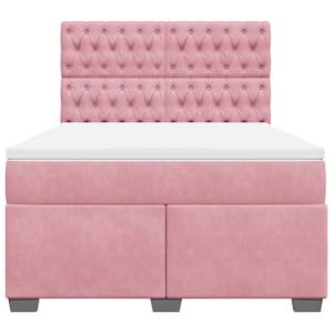 Box spring postel s matrací růžová 160x200 cm samet - obrázek 6