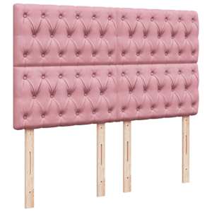 Box spring postel s matrací růžová 160x200 cm samet - obrázek 7