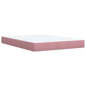 Box spring postel s matrací růžová 160x200 cm samet - obrázek 9