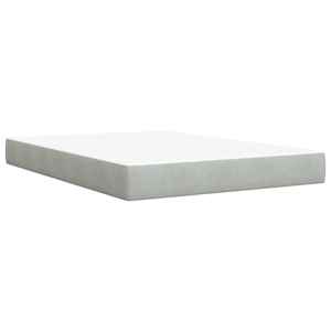 Box spring postel s matrací světle šedá 160x200 cm samet - obrázek 9