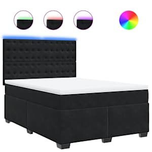 Box spring postel s matrací černá 160x200 cm samet - obrázek 2