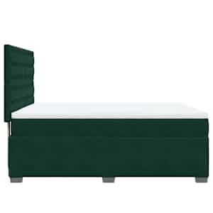 Box spring postel s matrací tmavě zelená 160x200 cm samet - obrázek 11