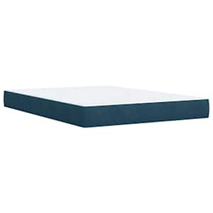 Box spring postel s matrací modrá 160 x 200 cm samet - obrázek 9