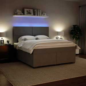 Box spring postel s matrací světle šedá 180x200 cm samet - obrázek 5