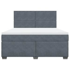 Box spring postel s matrací tmavě šedá 180x200 cm samet - obrázek 6