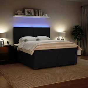 Box spring postel s matrací černá 180x200 cm samet - obrázek 5