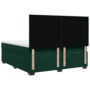 Box spring postel s matrací tmavě zelená 180x200 cm samet - obrázek 12