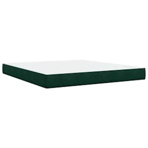 Box spring postel s matrací tmavě zelená 180x200 cm samet - obrázek 9