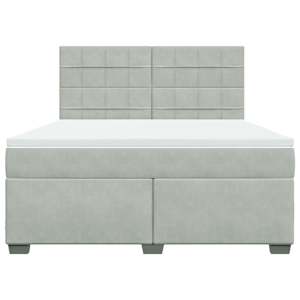 Box spring postel s matrací světle šedá 180x200 cm samet - obrázek 6
