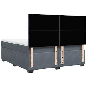 Box spring postel s matrací tmavě šedá 180x200 cm samet - obrázek 12