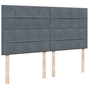 Box spring postel s matrací tmavě šedá 180x200 cm samet - obrázek 7