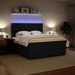 Box spring postel s matrací černá 180x200 cm samet - obrázek 5