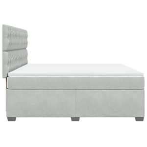 Box spring postel s matrací světle šedá 180x200 cm samet - obrázek 11