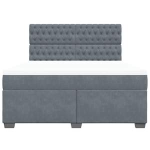 Box spring postel s matrací tmavě šedá 180x200 cm samet - obrázek 6