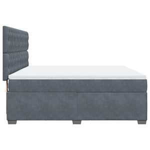 Box spring postel s matrací tmavě šedá 180x200 cm samet - obrázek 11