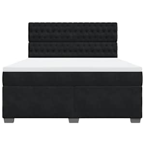 Box spring postel s matrací černá 180x200 cm samet - obrázek 6