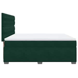Box spring postel s matrací tmavě zelená 180x200 cm samet - obrázek 11