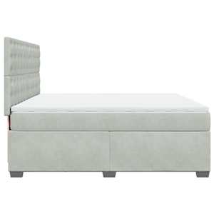 Box spring postel s matrací světle šedá 180x200 cm samet - obrázek 11