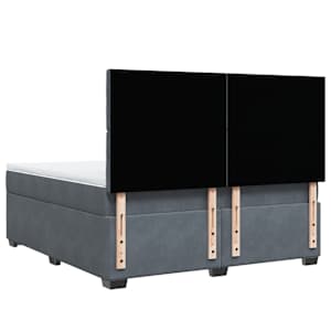 Box spring postel s matrací tmavě šedá 180x200 cm samet - obrázek 12