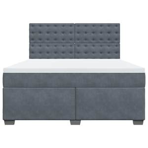 Box spring postel s matrací tmavě šedá 180x200 cm samet - obrázek 6