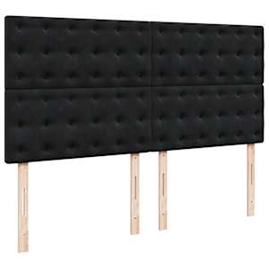 Box spring postel s matrací černá 180x200 cm samet - obrázek 7