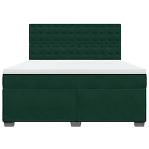 Box spring postel s matrací tmavě zelená 180x200 cm samet - obrázek 6