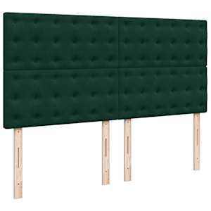 Box spring postel s matrací tmavě zelená 180x200 cm samet - obrázek 7