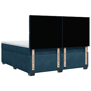 Box spring postel s matrací modrá 180 x 200 cm samet - obrázek 12