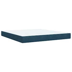 Box spring postel s matrací modrá 180 x 200 cm samet - obrázek 9