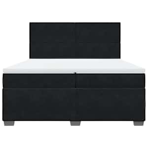 Box spring postel s matrací černá 200x200 cm samet - obrázek 6