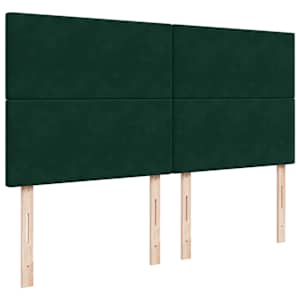 Box spring postel s matrací tmavě zelená 200x200 cm samet - obrázek 7