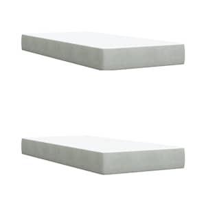 Box spring postel s matrací světle šedá 200x200 cm samet - obrázek 9