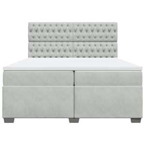 Box spring postel s matrací světle šedá 200x200 cm samet - obrázek 6