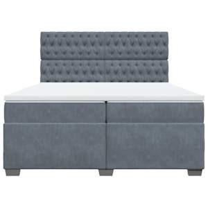 Box spring postel s matrací tmavě šedá 200x200 cm samet - obrázek 6