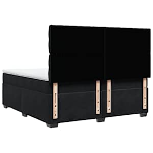 Box spring postel s matrací černá 200x200 cm samet - obrázek 12