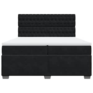 Box spring postel s matrací černá 200x200 cm samet - obrázek 6