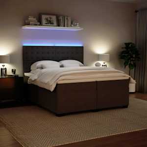 Box spring postel s matrací světle šedá 200x200 cm samet - obrázek 4
