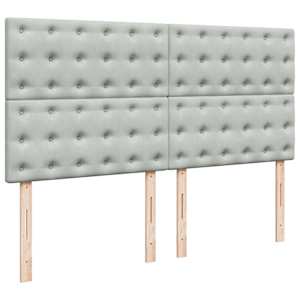 Box spring postel s matrací světle šedá 200x200 cm samet - obrázek 7