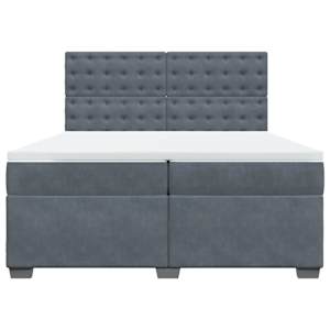 Box spring postel s matrací tmavě šedá 200x200 cm samet - obrázek 6