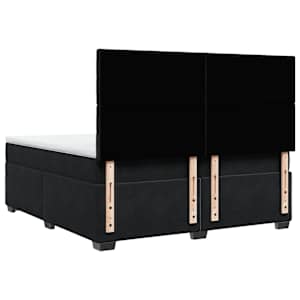Box spring postel s matrací černá 200x200 cm samet - obrázek 12