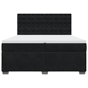 Box spring postel s matrací černá 200x200 cm samet - obrázek 6