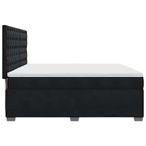 Box spring postel s matrací černá 200x200 cm samet - obrázek 11