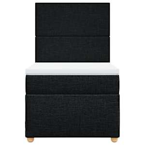 Box spring postel s matrací černá 80 x 200 cm textil - obrázek 6