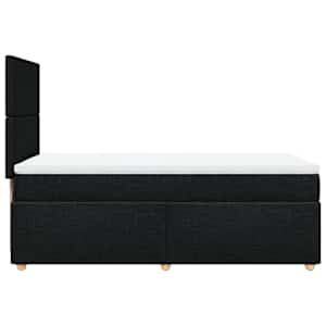 Box spring postel s matrací černá 80 x 200 cm textil - obrázek 7