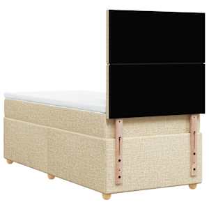 Box spring postel s matrací krémová 80 x 200 cm textil - obrázek 8