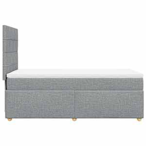 Box spring postel s matrací světle šedá 80 x 200 cm textil - obrázek 7