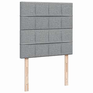 Box spring postel s matrací světle šedá 80 x 200 cm textil - obrázek 9