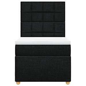 Box spring postel s matrací černá 80 x 200 cm textil - obrázek 6