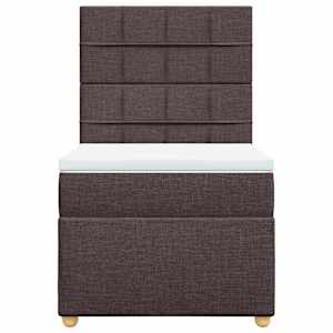 Box spring postel s matrací tmavě hnědá 80x200 cm textil - obrázek 6