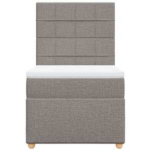 Box spring postel s matrací taupe 80x200 cm textil - obrázek 6